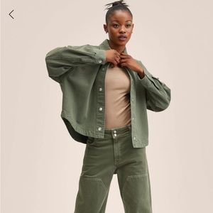 Mango oversized denim overshirt